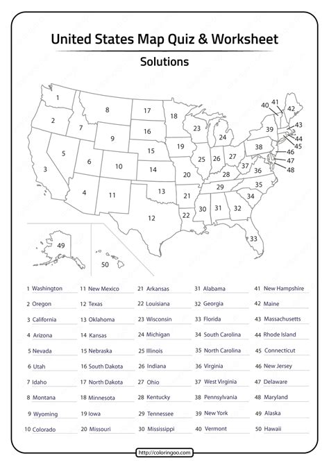 us states quiz printable